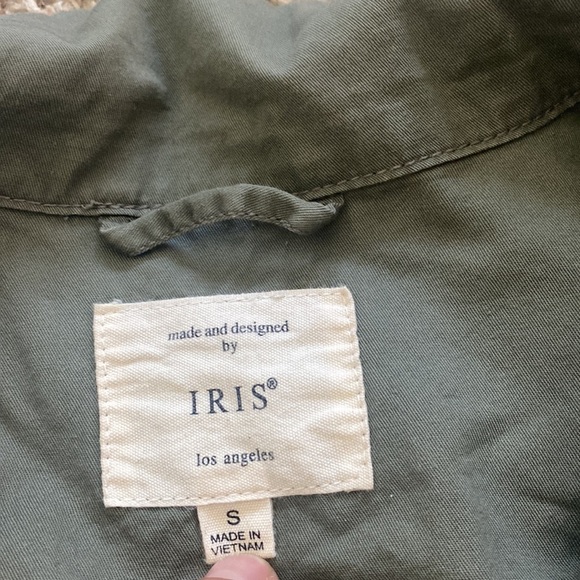 IRIS Army Green Utility Zip Up Jacket Size Small - Picture 6 of 10